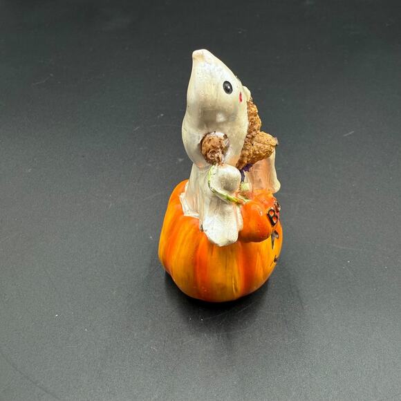 Vintage Teddy Bear Figurine Halloween Ghost Mini Statue - Picture 4 of 10
